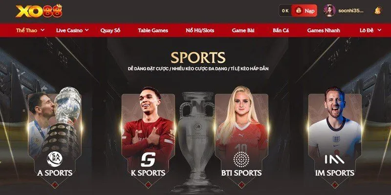 Các bộ môn thể thao đình đám