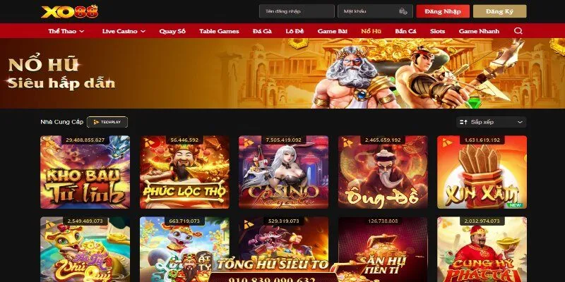 Sơ lược sảnh nổ hũ tại Xo88